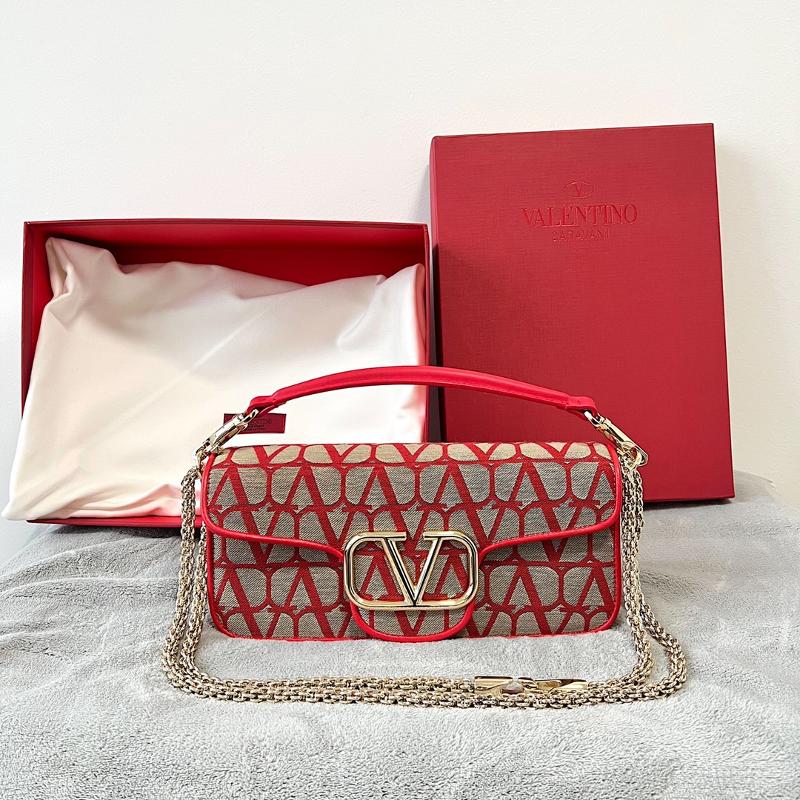 Valentino Clutches Bags VL2023L Canvas Red